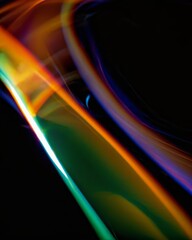 Fluid luminous pattern in glowing style