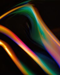 Bright neon streaks in abstract art