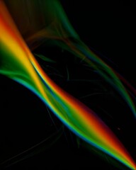 Abstract neon wave on dark background