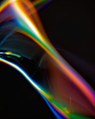 Bright neon streaks in abstract art