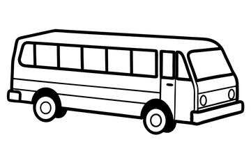 Elegant Bus Vector Sketch