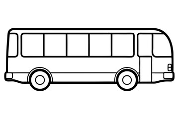 Elegant Bus Vector Sketch