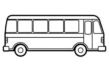 Elegant Bus Vector Sketch
