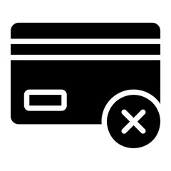 no credit card glyph icon