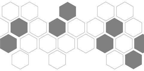 Abstract white and grey hexagon technology geometric pattern concept white background. Use for template, wallpaper, website vector illustration.