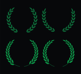 Natural Laurel circle wreath vector of the winner Award