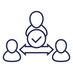 broker or third party line icon on white