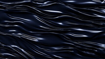 Abstract Dark Blue Liquid Silk Waves Background Texture
