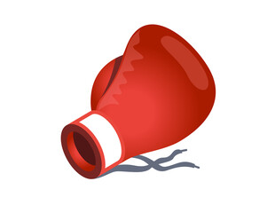 Isolated red right hand boxing glove icon