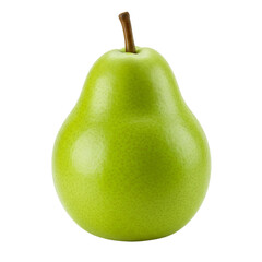Green pear isolated on transparent background 