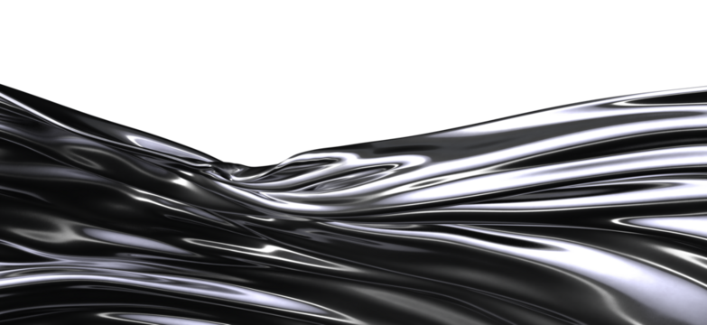 Black Liquid Metal Flowing Abstract