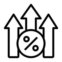 profit margin line icon