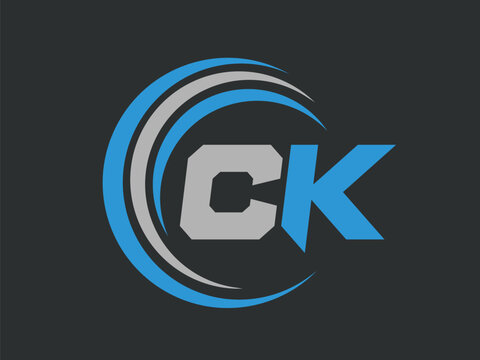 Abstract Letter CK logo Design. CK Initial Logo design Monogram for business and company.CK logo, CK letter logo design.