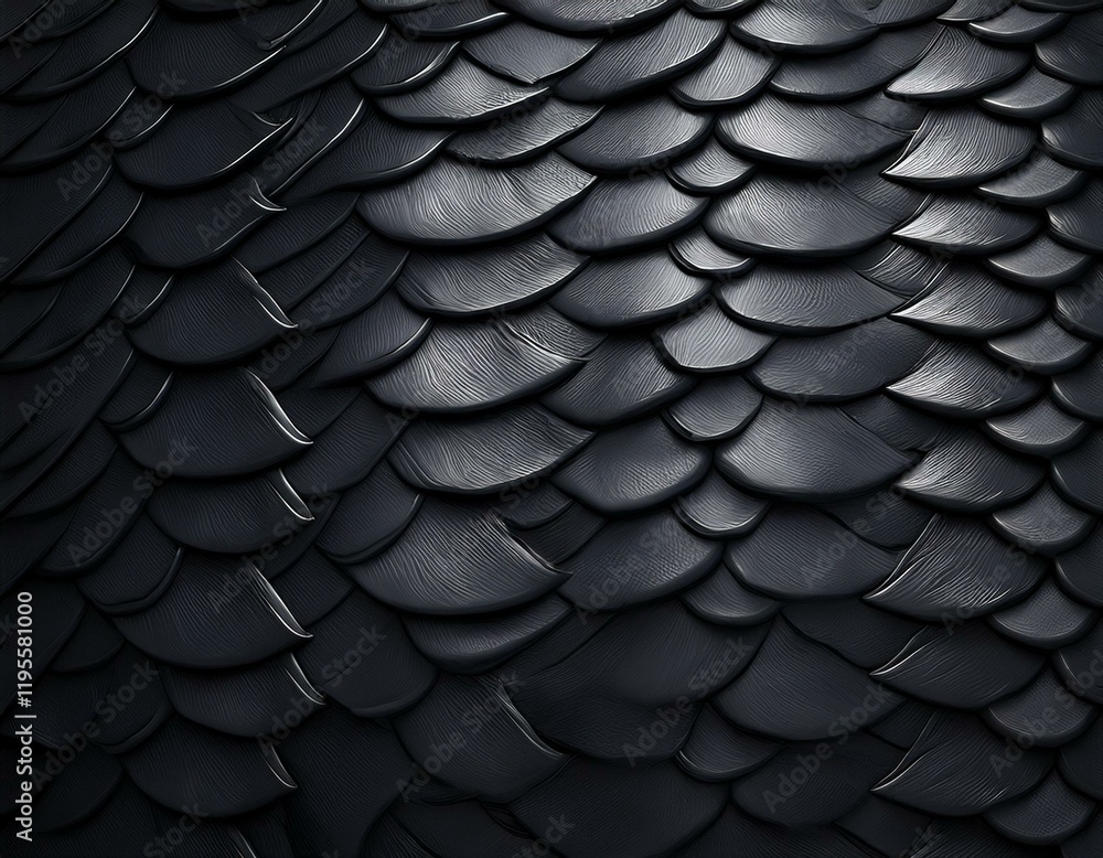 Poster dragon scale texture dark abstract background 3d render