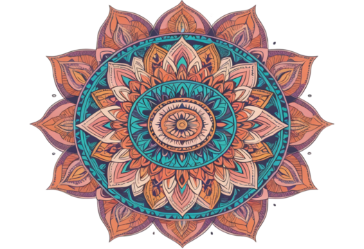 spiritual symbol motif on a white background