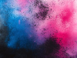 Vibrant pink blue powder explodes softly creating a dreamy abstract texture. AI Generated