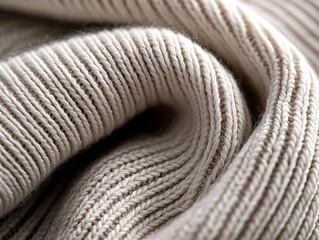 A close up shot of a beige fabric with a spiral pattern