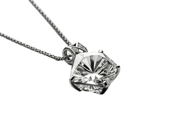 silver pendant with diamonds