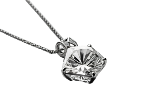 silver pendant with diamonds