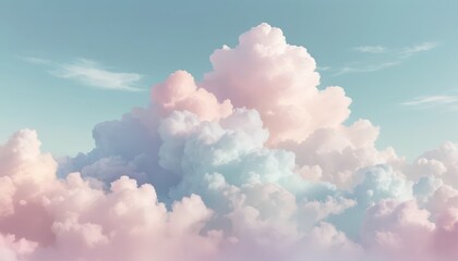 Fototapeta premium Soft Pastel Gradient with Subtle Cloud Textures, generative ai