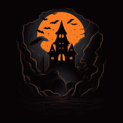 halloween background with pumpkin