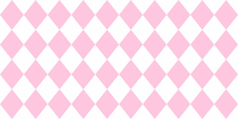 Pink and white diamond pattern for decoration and textile design. Rhombus pattern