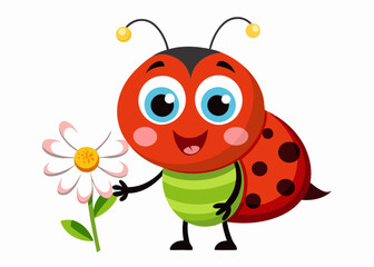 Cute Cartoon Turtle with Big Eyes and Happy Expression in Vibrant Colors