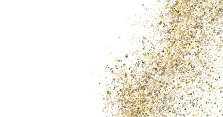 Gold and Silver Confetti Explosion