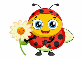 Cute Cartoon Turtle with Big Eyes and Happy Expression in Vibrant Colors