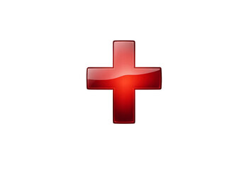 red cross isolated on white