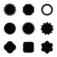 Free Black Vector Y2K Shapes collection