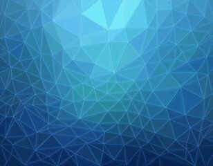 Obraz premium geometric cold blue polygon pattern abstract background