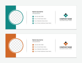 Business Corporate Professional Creative, Unique, Clean & Modern Email Signature Design Template