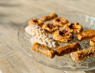 Artisanal Sweets Tray Featuring a Variety of Traditional Middle Eastern Flavors.