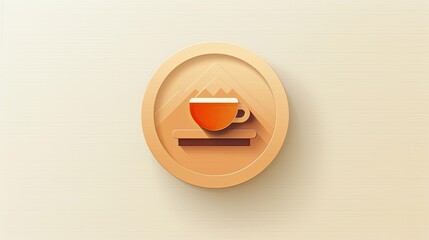 Logo of coffee and mountains