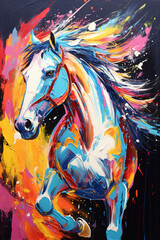 Fototapeta premium background with horse