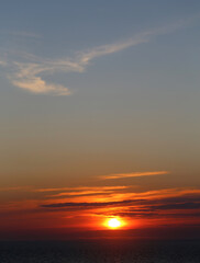 Photo of a beautiful unusual sunset