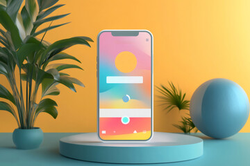 Fitness tracking app displayed on a smartphone screen, promoting healthy lifestyle and exercise monitoring