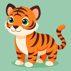 tiger cartoon isolated on white