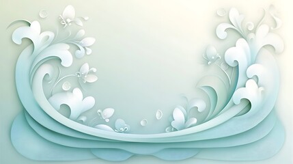 Elegant Pastel Floral Wave Design Background