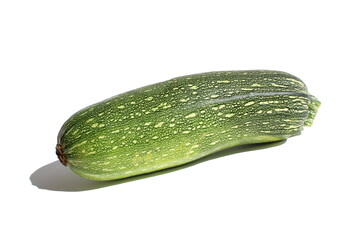 Fresh zucchini lies on a white background.
