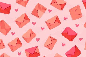 Illustration love envelope background envelopes pattern.