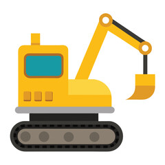 track excavator isolated 