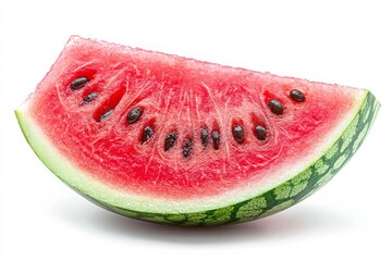 Vibrant Flat Vector Illustration of a Summery Pink Watermelon Wedge - Refreshing Fruity Slice Design in Modern Art Style