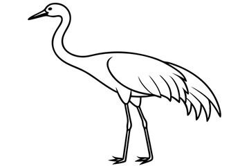 Obraz premium Crane Silhouette Vector