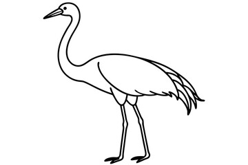 Obraz premium Crane Silhouette Vector