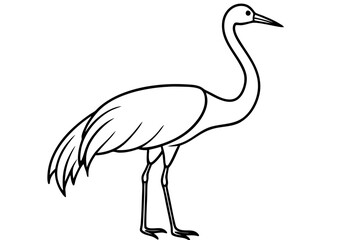 Obraz premium Crane Silhouette Vector