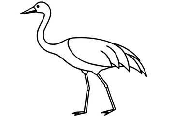 Fototapeta premium Crane Silhouette Vector
