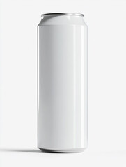 White metal can mockup perfect for drink packaging and beer design showcasing a blank aluminum container for product branding and modern creative packaging concepts with sleek minimalist styling