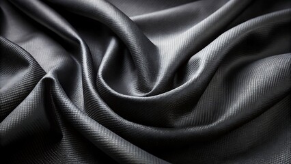 Naklejka premium Elegant Black Fabric Texture Background with Subtle Grain and Woven Pattern for Modern Designs